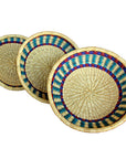 set of woven trays
