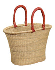 V‑Shape Oval Basket with Leather Handles