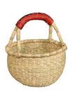 Mini Round Basket with Leather Handle