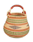 boho round straw basket