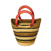 Mini Shopping Tote with Leather Handles