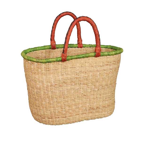 green basket tote