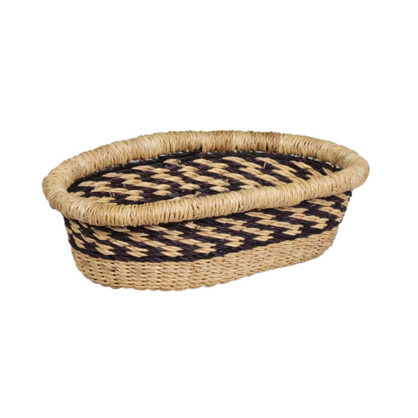 NAVY/NATURAL Mini Oval Tray