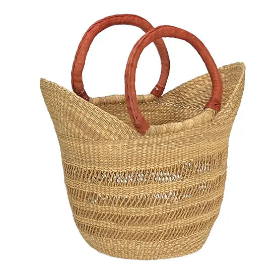 Natural Open Weave Mini Tote